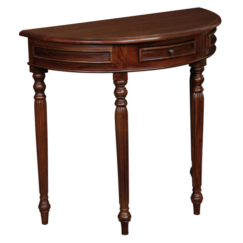 Huntley Turn Leg Half Round Sofa Table