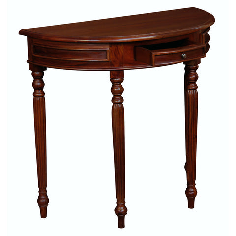 Huntley Turn Leg Half Round Sofa Table