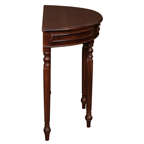 Huntley Turn Leg Half Round Sofa Table