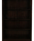 Queen Anne Solid Mahogany Timber Bookcase - Large (Chocolate)
