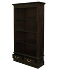 Tasmania 2 Drawer Solid Mahogany Timber Bookcase (Chocolate)