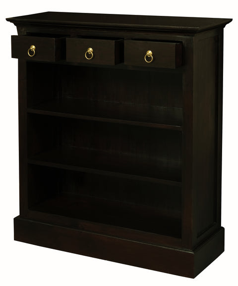 Tasmania 3 Drawer Solid Maohgany Timber Bookcase