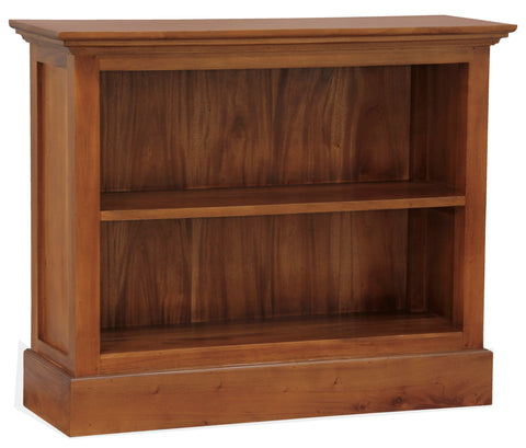 Tasmania Solid Maohgany Timber Low Bookcase - Small