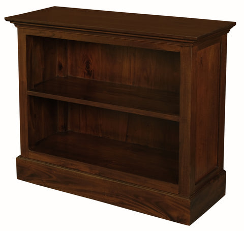 Tasmania Solid Maohgany Timber Low Bookcase - Small