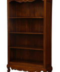 Queen Anne Solid Mahogany Timber Bookcase - Large (Mahogany)