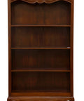 Queen Anne Solid Mahogany Timber Bookcase - Large (Mahogany)