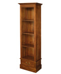 Tasmania 1 Drawer Solid Mahogany Timber Bookcase (Light Pecan)