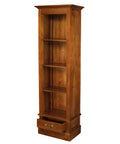 Tasmania 1 Drawer Solid Mahogany Timber Bookcase (Light Pecan)