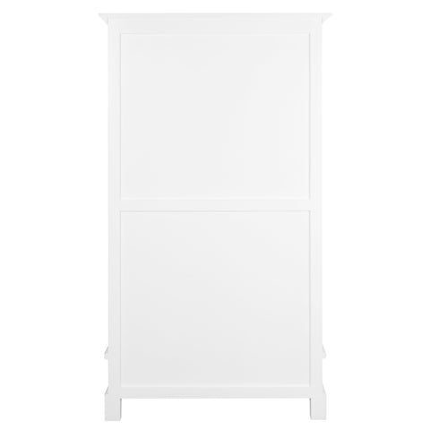 Tasmania 2 Drawer Solid Mahogany Timber Bookcase (White)