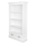 Tasmania 2 Drawer Solid Mahogany Timber Bookcase (White)