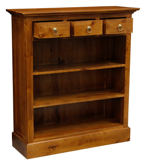 Tasmania 3 Drawer Solid Maohgany Timber Bookcase