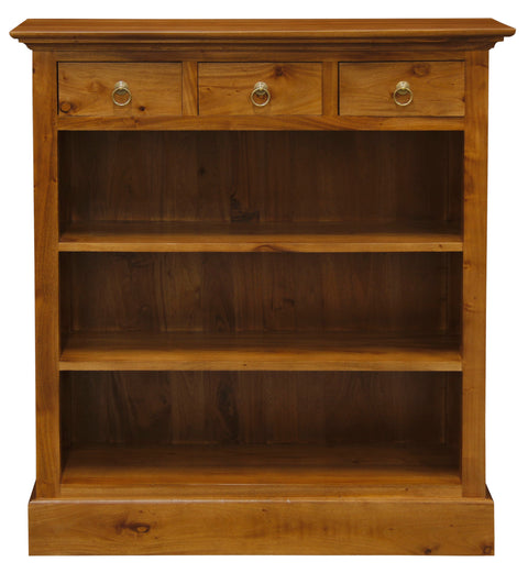 Tasmania 3 Drawer Solid Maohgany Timber Bookcase