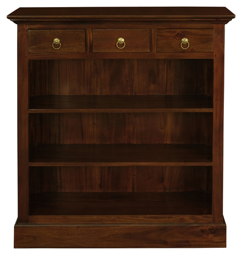 Tasmania 3 Drawer Solid Maohgany Timber Bookcase