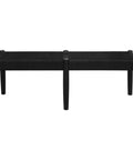 Kelly Loom Oak Bench 2-Seater Bench (Black)