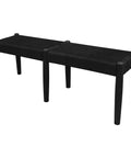 Kelly Loom Oak Bench 2-Seater Bench (Black)