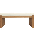 Adelle Solid Mindi Timber Bench - Small (Almond)