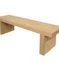 Brentwood Solid Mindi Bench (Natural)