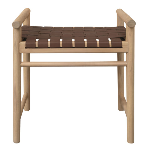 Elliot Single Seater Bench with Genuine Leather