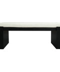 Adelle Solid Mindi Timber Bench - Small (Black)