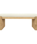 Adelle Solid Mindi Timber Bench - Small (Natural)
