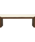 Adelle Solid Mindi Timber Bench - Large (Walnut)