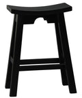 Zen Solid Mahogany Timber Kitchen Counter Stool (Black)
