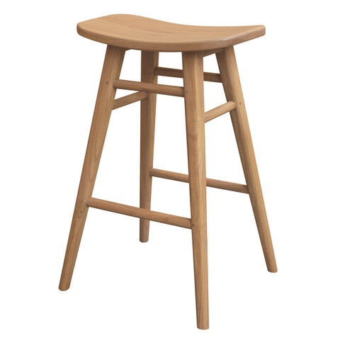 Aria Oval Solid Mindi Timber Counter Stool (Natural)