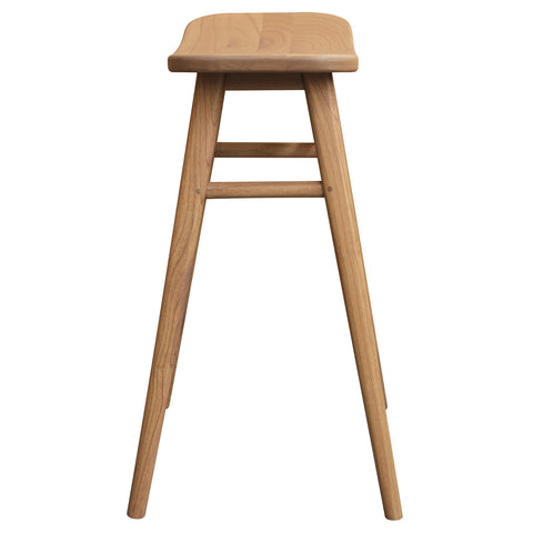 Aria Oval Solid Mindi Timber Counter Stool (Natural)