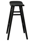 Aria Oval Solid Mahogany Timber Counter Stool (Black)