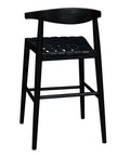 Elliot Barstool with Leather - Set of 2 (Black)