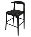 Elliot Genuine Leather Barstool (Black)