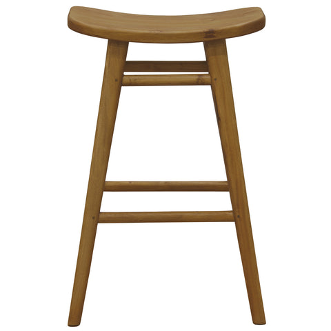 Aria Oval Solid Mahogany Timber Counter Stool (Caramel)