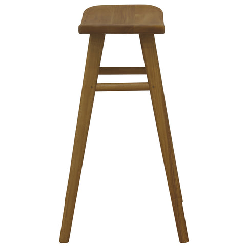 Aria Oval Solid Mahogany Timber Counter Stool (Caramel)