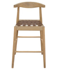 Elliot Genuine Leather Barstool (Natural)