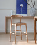Elliot Genuine Leather Barstool (Natural)
