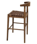 Elliot Genuine Leather Barstool (Walnut)