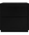 Oslo 2 Drawer Bedside Table (Black)