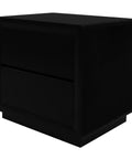 Oslo 2 Drawer Bedside Table (Black)