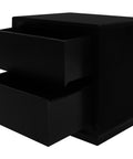 Oslo 2 Drawer Bedside Table (Black)