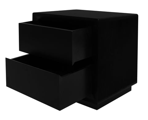 Oslo 2 Drawer Bedside Table (Black)