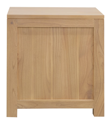 Amsterdam Solid Mindi Timber 2 Drawer Bedside Table (Natural)