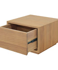 Oscar 1 Drawer Low Bedside Table (Natural)