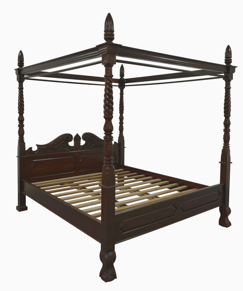 Jepara Solid Mahogany 4 Poster Bed