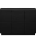 Hudson 2 Drawer Bedside Table (Black)
