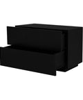 Hudson 2 Drawer Bedside Table (Black)
