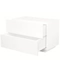 Hudson 2 Drawer Bedside Table (White)