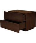 Hudson 2 Drawer Bedside Table (Walnut)
