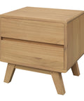 Providence 2 Drawer Bedside Table (Natural)