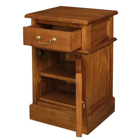 Tasmania 1 Solid Door 1 Drawer Bedside Table