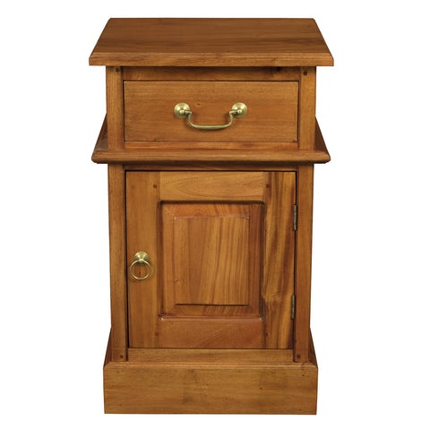 Tasmania 1 Solid Door 1 Drawer Bedside Table